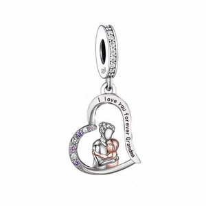 Ich Liebe Dich Oma Charm, Für Pandora Bettelarmband, Fit Pandora Charms, Charms für Pandora Armband, 925 Sterling Silber Charms