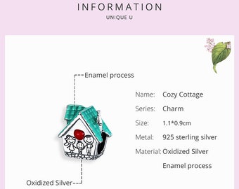 Home Sweet Home Bead Charm For Bracelets - Family House Charm Fits Pandora, Chamilia, Troll, Biagi, European Story Bracelets - View #7