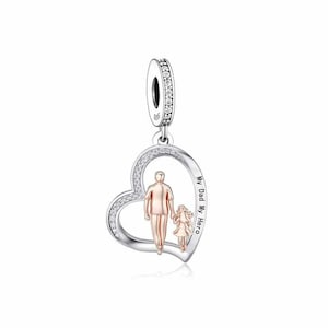 My Dad My Hero Charm, Charms für Pandora Armband, 925 Sterling Silber Charms, passen Pandora Charms, für Pandora Bettelarmband