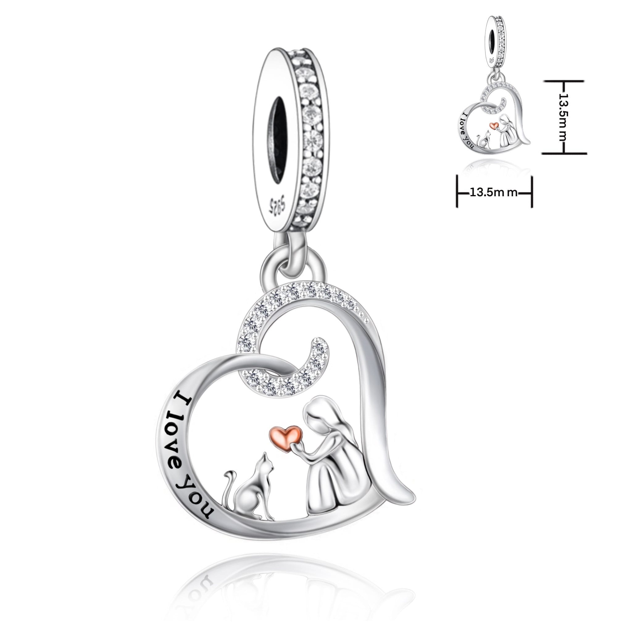 Heart Charm Pandora Baby Girl Charm Bracelet Barbie Necklace FGT