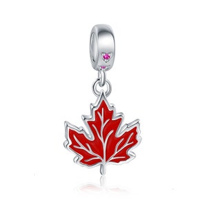 Ahornblatt Charm, Charms für Pandora Armband, passen Pandora Charms, Für Pandora Bettelarmband, 925 Sterling Silber Charms