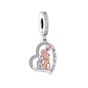 We Love You Forever Mom-To-Be Pendant Charm, Pregnancy Memorabilia Gift For Wife, 925 Sterling Silver Charms, Charms for Pandora Bracelet