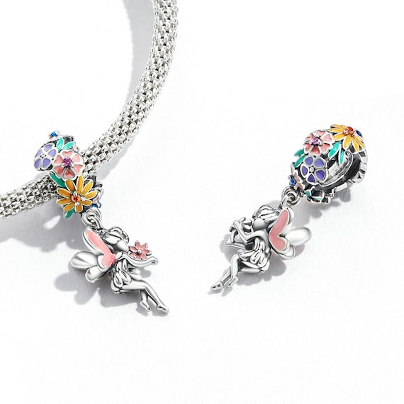 Flower Fairy Dangle Charm 925 Sterling Silver Charms Fit Pandora Charms for Pandora Charm Bracelet Charms for Pandora Bracelet Etsy
