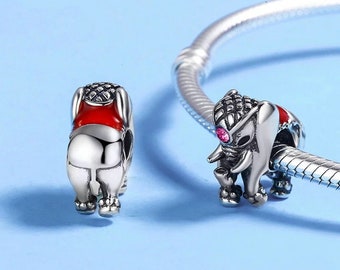 Encanto del elefante de la suerte de Tailandia, encantos para la pulsera de Pandora, encantos de plata de ley 925, encantos para la pulsera, encantos de Pandora aptos