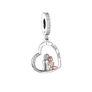 I Love You Grandma Charm, Charms for Pandora Bracelet, Fit Pandora Charms, For Pandora Charm Bracelet, 925 Sterling Silver Charms