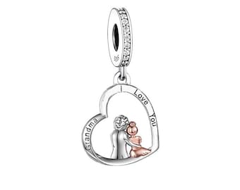 I Love You Grandma Charm Charms for Pandora Bracelet Fit Pandora Charms for Pandora Charm Bracelet 925 Sterling Silver Charms Etsy