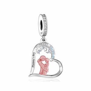 Mummy&#39;s Boy Charm, Mum and Baby Charm, Fit Pandora Charms, Charms for Pandora Bracelet, 925 Sterling Silver Charms