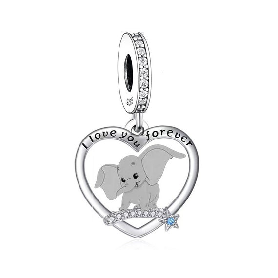 Little Elephant Heart Dangle Charm, Charms for Pandora Bracelet, 925  Sterling Silver Charms, For Pandora Charm Bracelet, Fit Pandora Charms