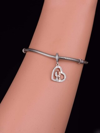Ciondolo A Cuore Lauburu In Argento 925 Per Bracciale | Gioiello Portafortuna Basco | Talisman Jewelry