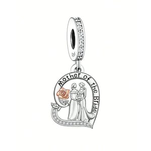 Mother of the Bride Pendant Charm, Charms for Pandora Bracelet, For Pandora Charm Bracelet, Fit Pandora Charms, 925 Sterling Silver Charms