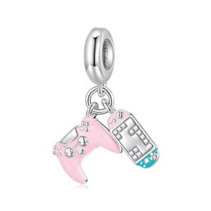 Pingente para console de videogame, para pulseira Pandora, pingentes de prata esterlina 925, pingentes Pandora adequados, pingentes para pulseira Pandora