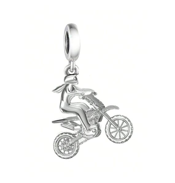 Dirt Bike Motorcycle Charm Sterling Silver Dirt Bike Motorcycle Charm Sterling Silver