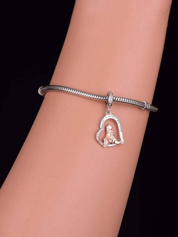 Ciondolo Mamma Che Tiene In Braccio Due Bambini, Per Braccialetti Pandora, Ciondoli In Argento Sterling 925, Compatibili Con I Ciondoli Pandora, Ciondoli Per Braccialetti Pandora - Italia