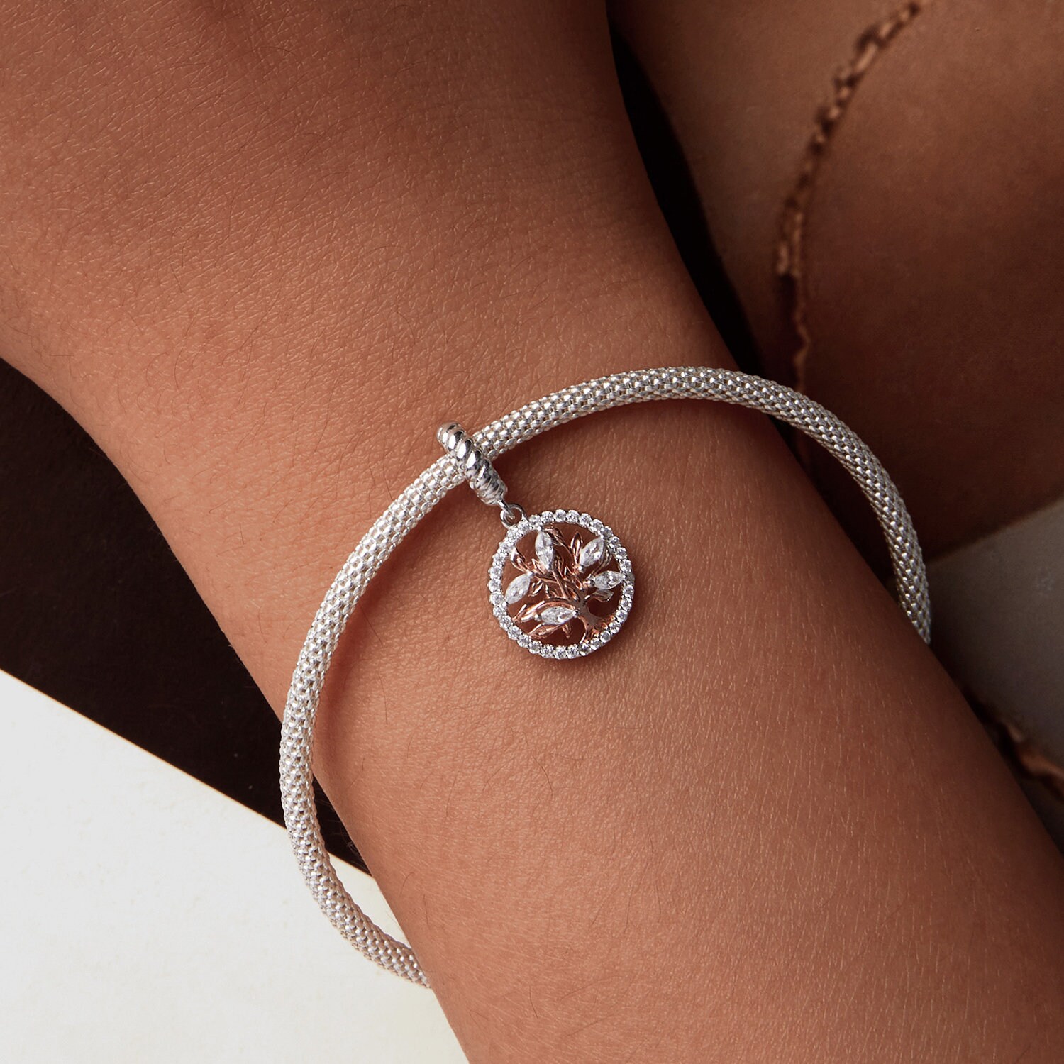 bracciale agata nera, perle e argento placcato oro rosa Bracciali