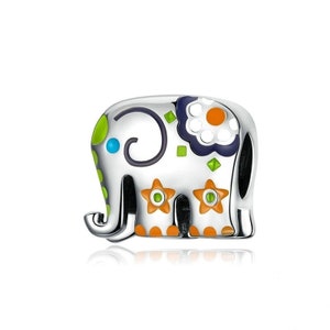 Colorful Enamel Thailand Elephant Charm,Fit Pandora Charms,Charms for Bracelet,925 Sterling Silver Charms,Charms for Pandora Bracelet