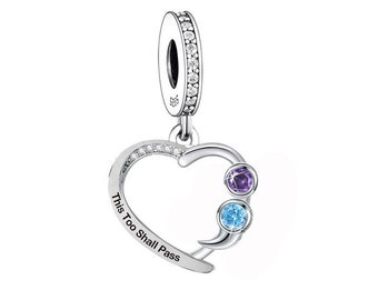 Suicide Awareness Charm, Silver Symbol This Too Shall Pass Charm, Fit Pandora Charms, 925 Sterling Silver Charm, Charms for Pandora Bracelet
