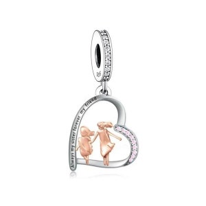 Immer meine Schwester, immer mein Freund Charm, Charms für Pandora Armband, passend für Pandora Charms, 925 Sterling Silber Charms