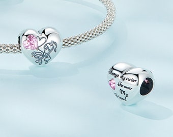 Sisterhood Charm, 925 Sterling Silver Charms, for Pandora Charm