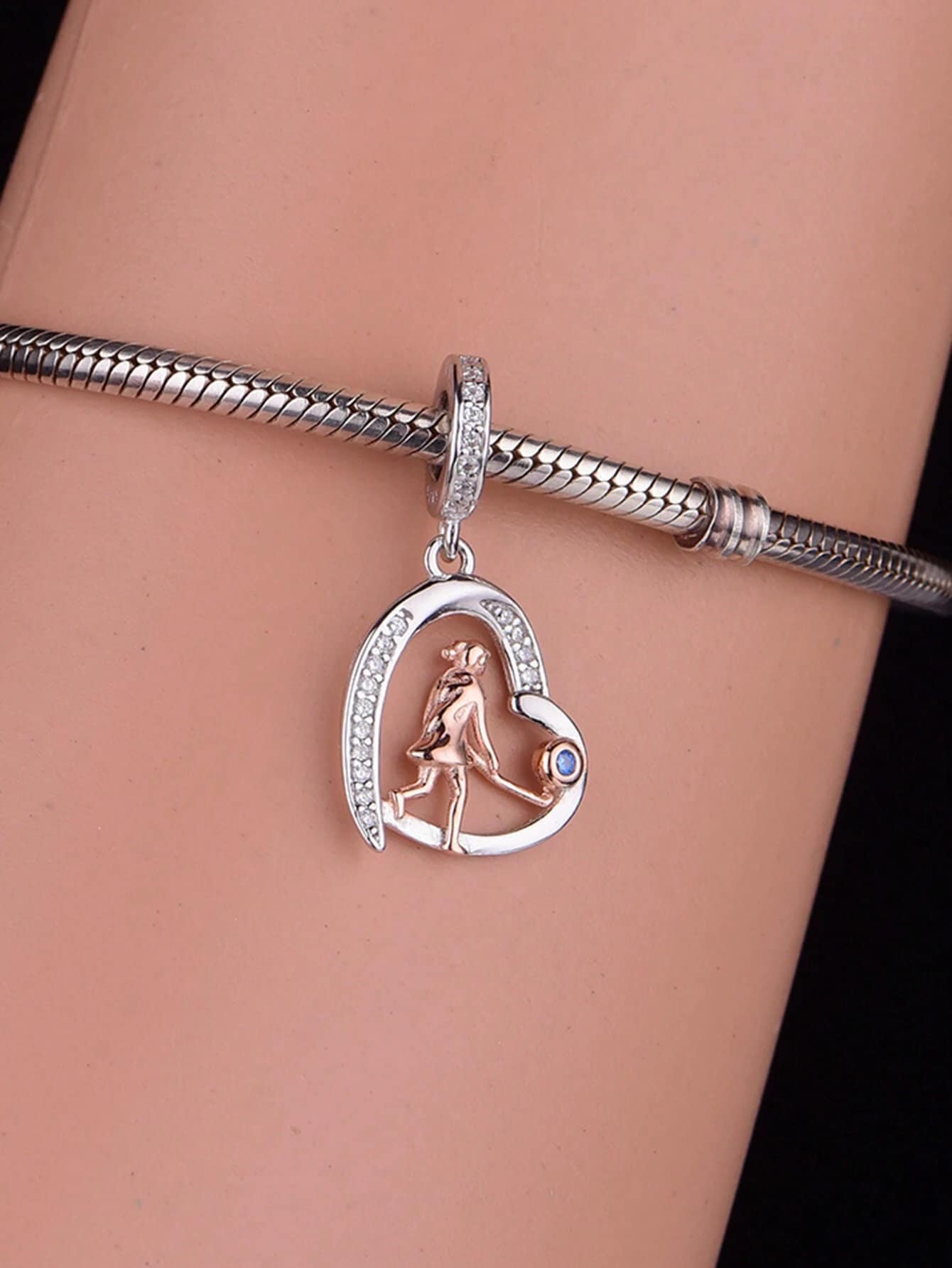 Hockey Pendant FC Jewelry Fit Original Brand Charm Bracelet 925 - Main Image