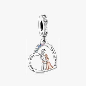 Always My Niece Forever My Friend Charm, Charms for Pandora Bracelet, 925 Sterling Silver Charms, Fit Pandora Charms