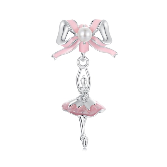 ROMANTICWORK Collana a forma di ballerina, in argento