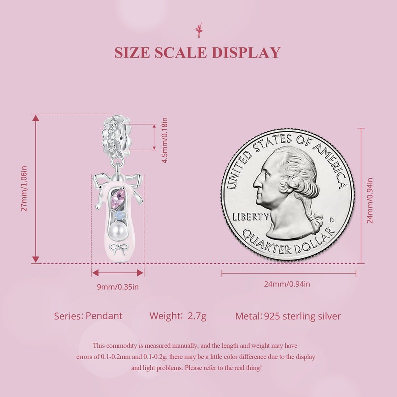 Ballet shoe Charm, additional image 4