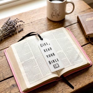 Girl Read Your Bible – Bookmark, 3D Printed Christian Accessory, Bible Study Tool
