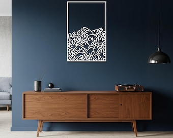 Abstract Human Forms Metal Wall Art, Modern Iron Sculpture