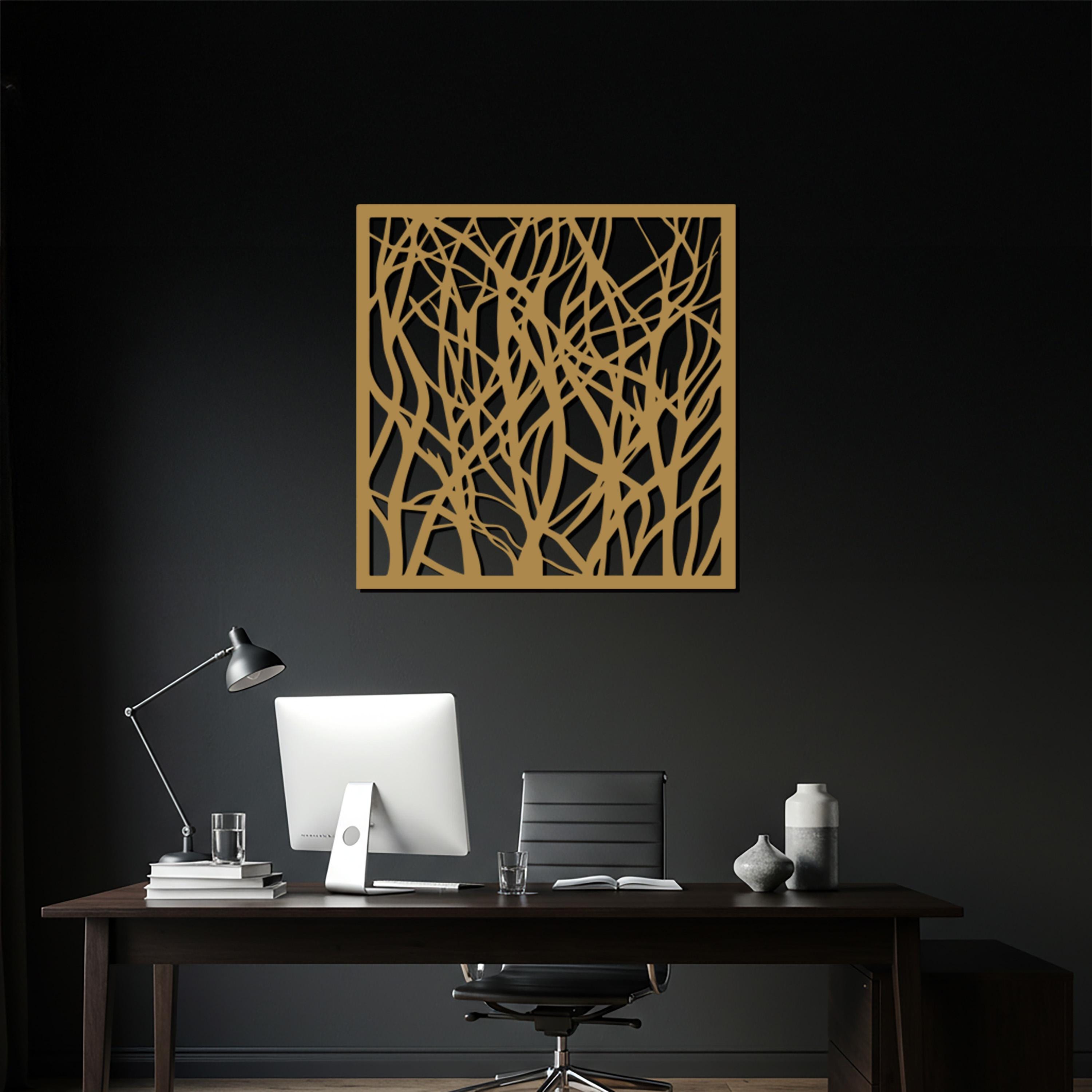 Abstract Tree Branch Metal Wall Art, Nature Inspired Minimalist Decor ...