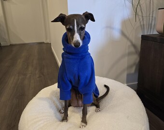 Fleece Jumper for Italian Greyhounds - Luxe Iggy Clothes. Choose your colour. Small Dog Jumper.