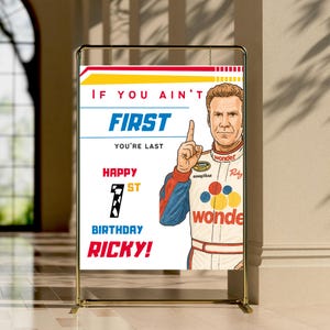 If You Ain&#39;t First You&#39;re Last Welcome Sign Editable Canva Template (Instant Download)