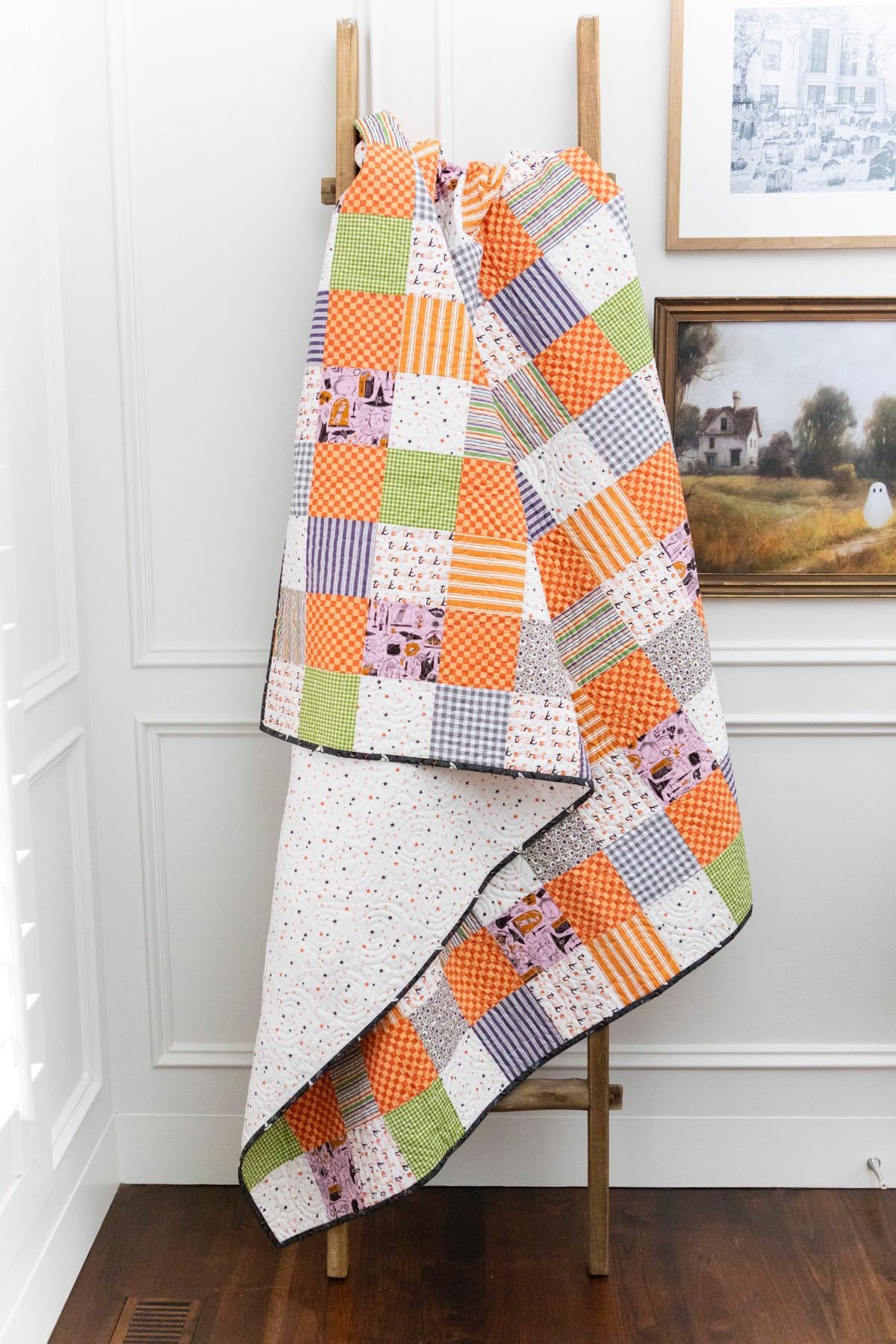 Scrappy Halloween Easy to Make Picnic Quilt Kit for Beginners - Etsy