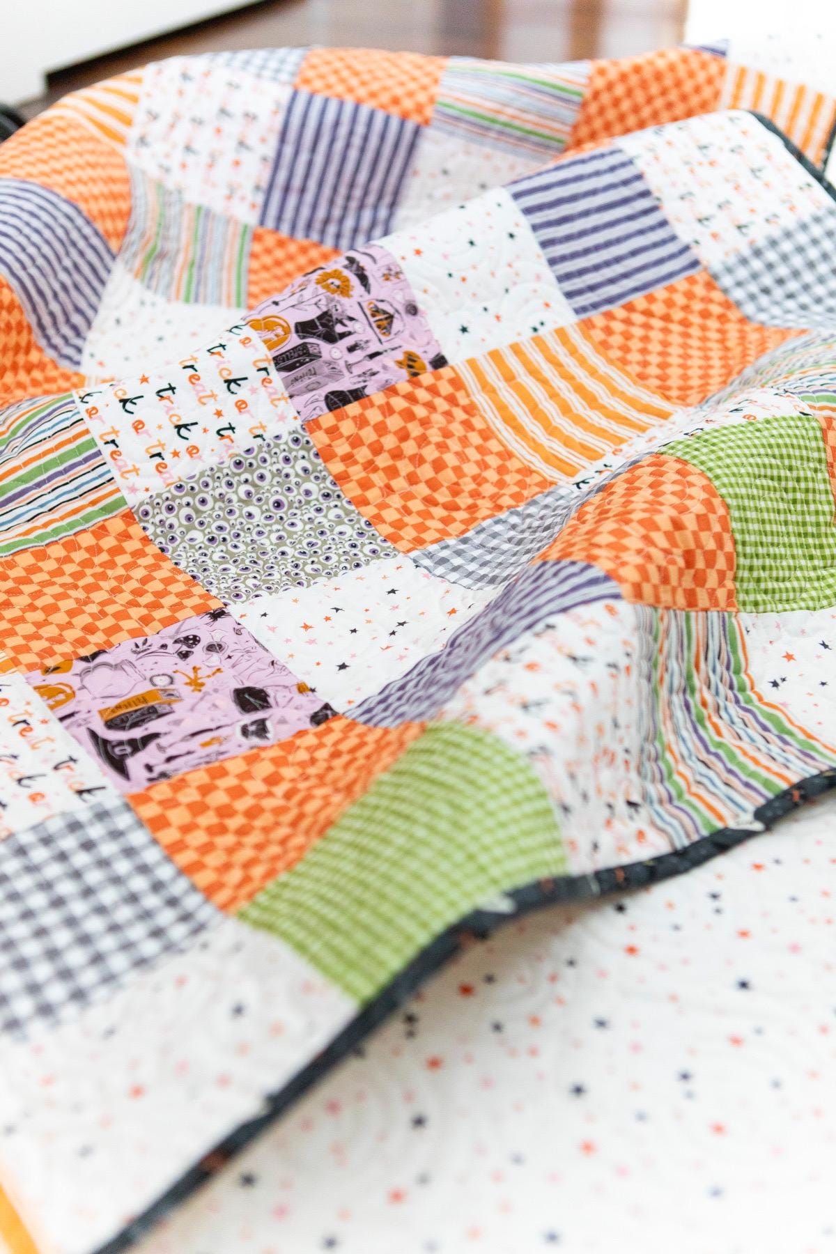 Scrappy Halloween Easy to Make Picnic Quilt Kit for Beginners - Etsy