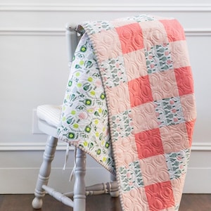 Kit de colcha de picnic de cuadros vichy fácil de hacer para principiantes de Pickleball Ruby Star Society