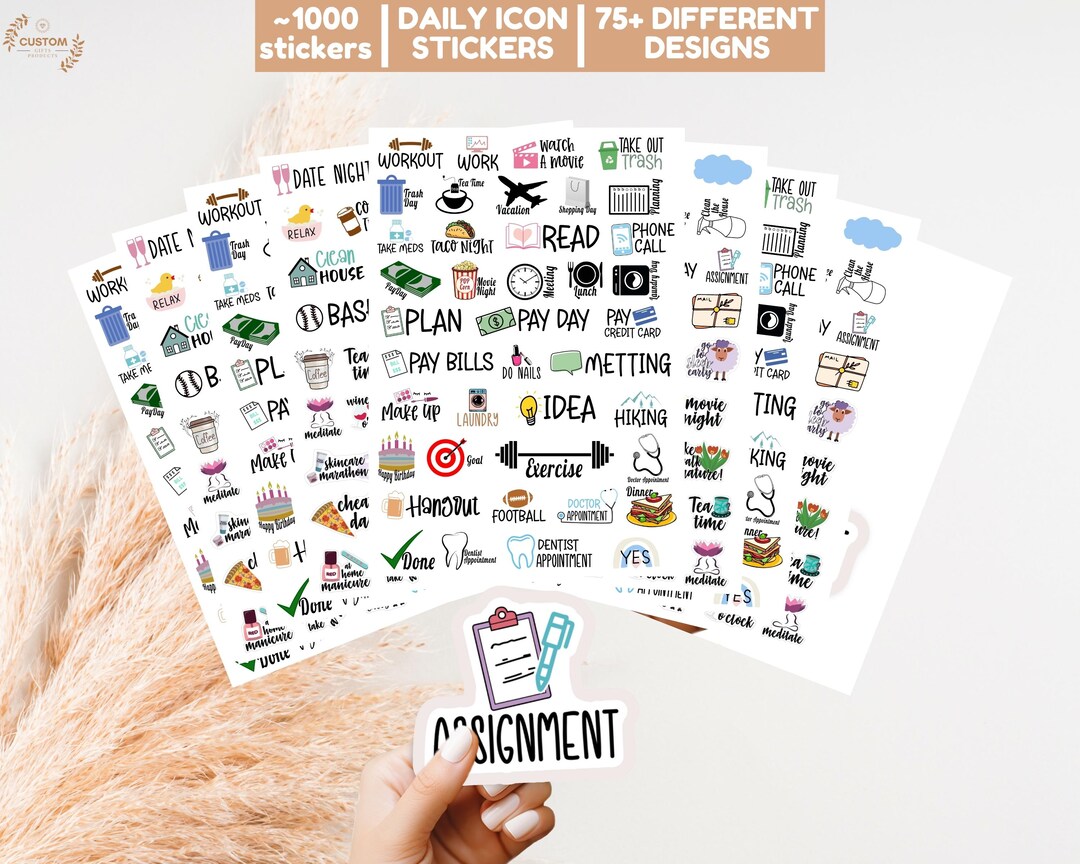 Sticker Sheet Everyday Life Icon Boho Sticker Goodnotes Home Office ...