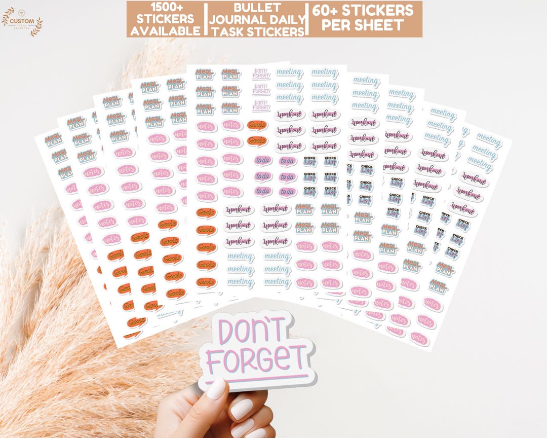 Everyday Life Planner Stickers Daily Icons Functional Labels Agenda ...
