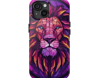 Funda de teléfono con diseño de león vibrante: protección duradera y elegante para los amantes de los animales.