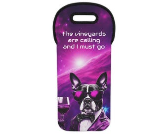 Wine Tote Bag for Dog Lovers, Funny Wine Carrier for Parties, Gifting, and Adulting Celebrations, Unique Wine Gift Bag, Wine Accessories