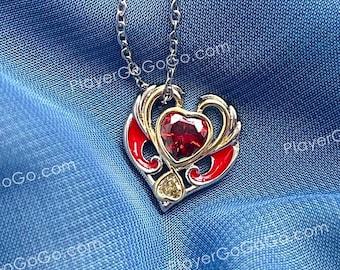 Iris Heart Necklace for Cosplay & Daily Wear, Magical Girl Cosplay Accessories