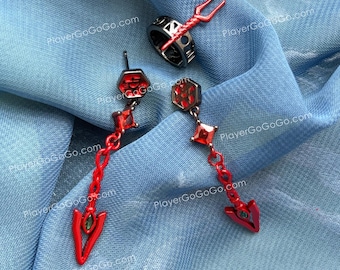 Spear Inspired Fanart Earrings & Ear Cuff, EVA Accessories Gift