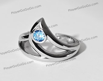 Anillo ajustable de salvia de Valorant, fabricado en plata y cobre, para cosplay y uso diario. Merchandising de Valorant, regalo para gamers, accesorios de cosplay.