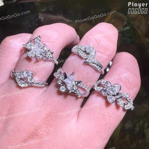 S925 Silver Made Love and Deepspace Wedding Ring for Cosplay & Daily Wear, Adjustable Ring Zayne Sylus Xavier Caleb Rafayel LAD Jewlery
