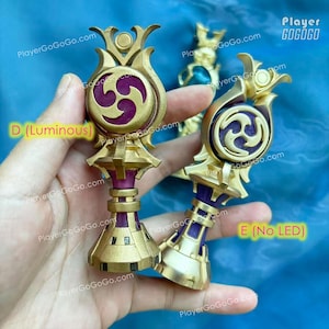 Luminous / LED Genshin Impact Gnosis Standee Anemo, Dendro, Electro, Geo, Pyro, Genshin Gnosis Figurine image 8