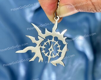 Honkai: Star Rail Phainon’s Dawnfire Circlet Inspired Pendant Necklace, HSR Khaslana The Blazing Sun Replica