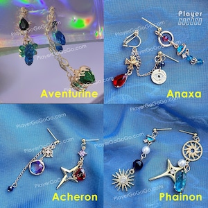 Honkai: Star Rail Fanart Earrings for Daily Wear, HSR Jewelry Custom Accepted Phainon, Anaxa, Sunday, Robin, Aventurine, Blade, Dan Heng