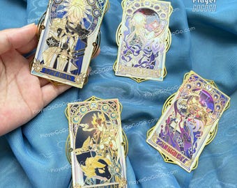 Honkai: Star Rail Chrysos Heirs Metal Art Print Tribios, Evernight, Hyacinthia, Anaxagoras, Mydeimos, Castorice, Cifera, HSR Figurine Fandom