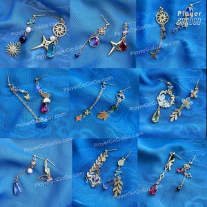 Honkai: Star Rail Fanart Earrings for Daily Wear, HSR Jewelry Custom Accepted Phainon, Anaxa, Sunday, Robin, Aventurine, Blade, Dan Heng