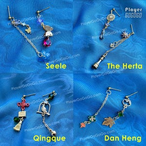 Honkai: Star Rail Fanart Earrings for Daily Wear, HSR Jewelry Custom Accepted Phainon, Anaxa, Sunday, Robin, Aventurine, Blade, Dan Heng