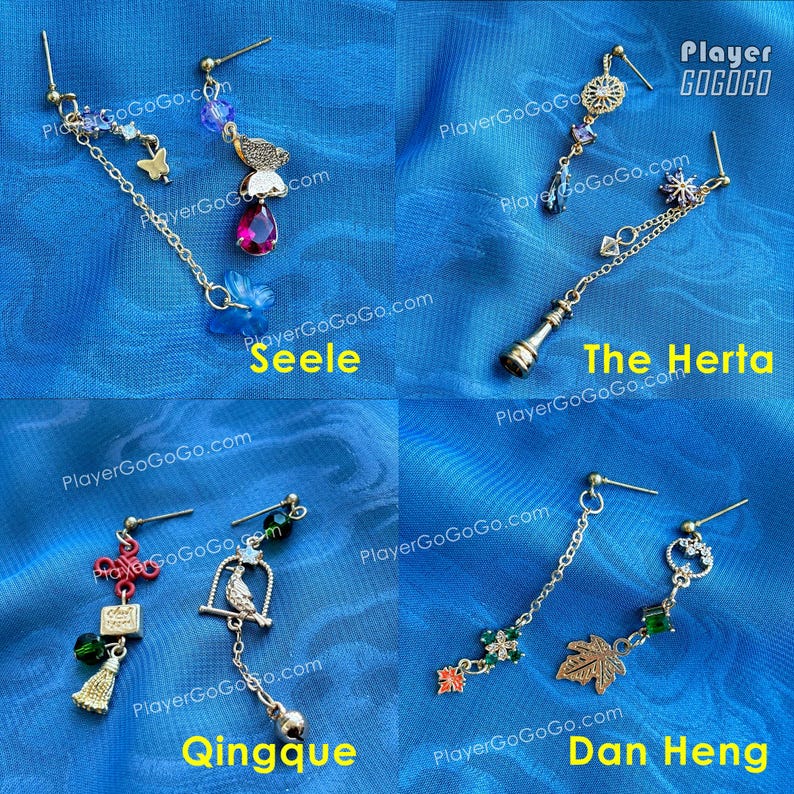 Honkai: Star Rail Fanart Earrings for Daily Wear, HSR Jewelry Custom Accepted Phainon, Anaxa, Sunday, Robin, Aventurine, Blade, Dan Heng