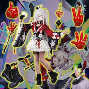 Honkai: Star Rail Sparxie Cosplay Set - Wig, Costume, Gesture Stick Props, Earrings, Hair Pins, Boots, Sparxie HSR Cosplay Accessory